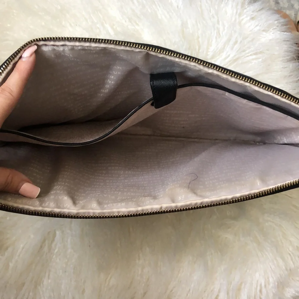 Kate Spade CREAM PATTERN VEGAN LEATHER LAPTOP BAG